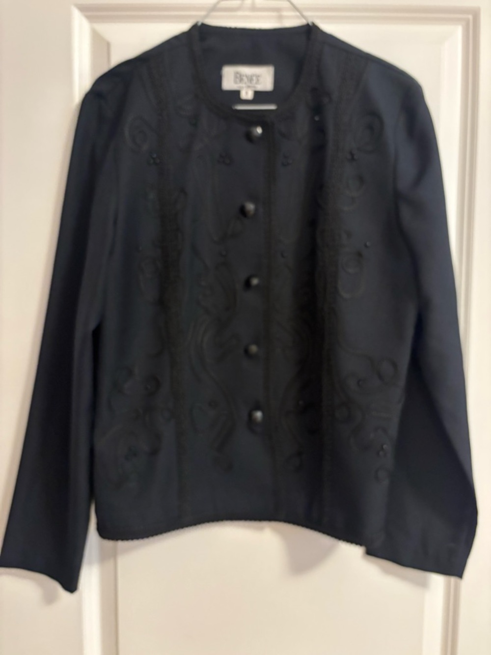 Vintage Black Embroidered Jacket